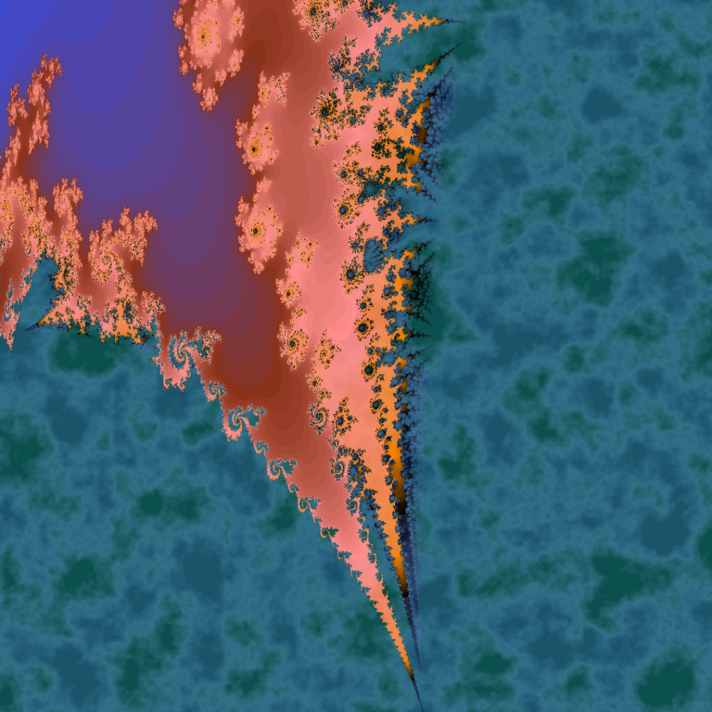 Coral fractal on teal
