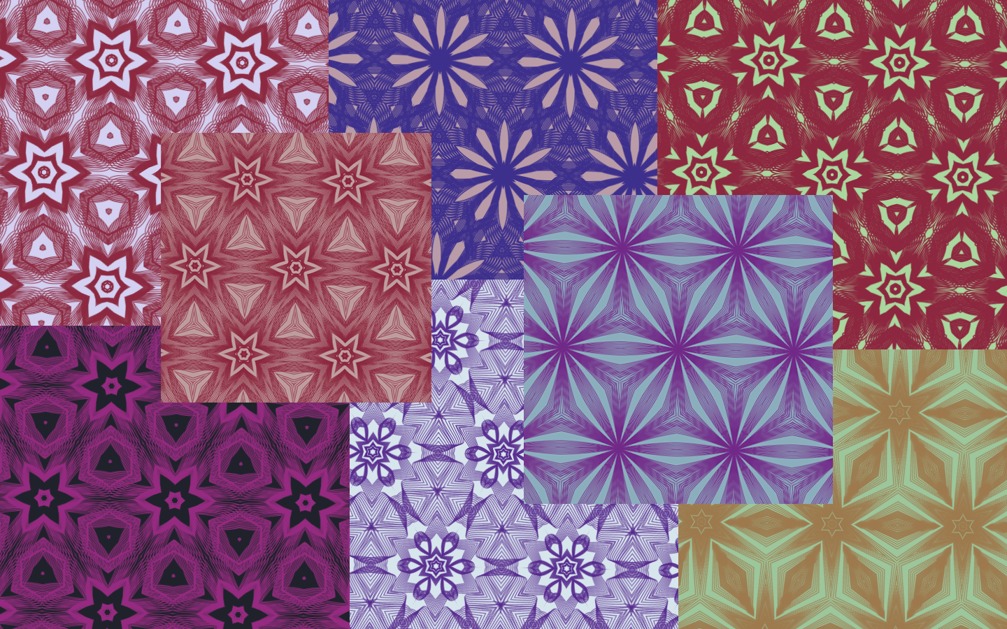 Tiled Polar Variations (23 rapidly-generated images)