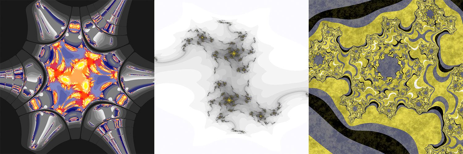 Fractal Friday 2020.10.23 – three warped Julia Sets